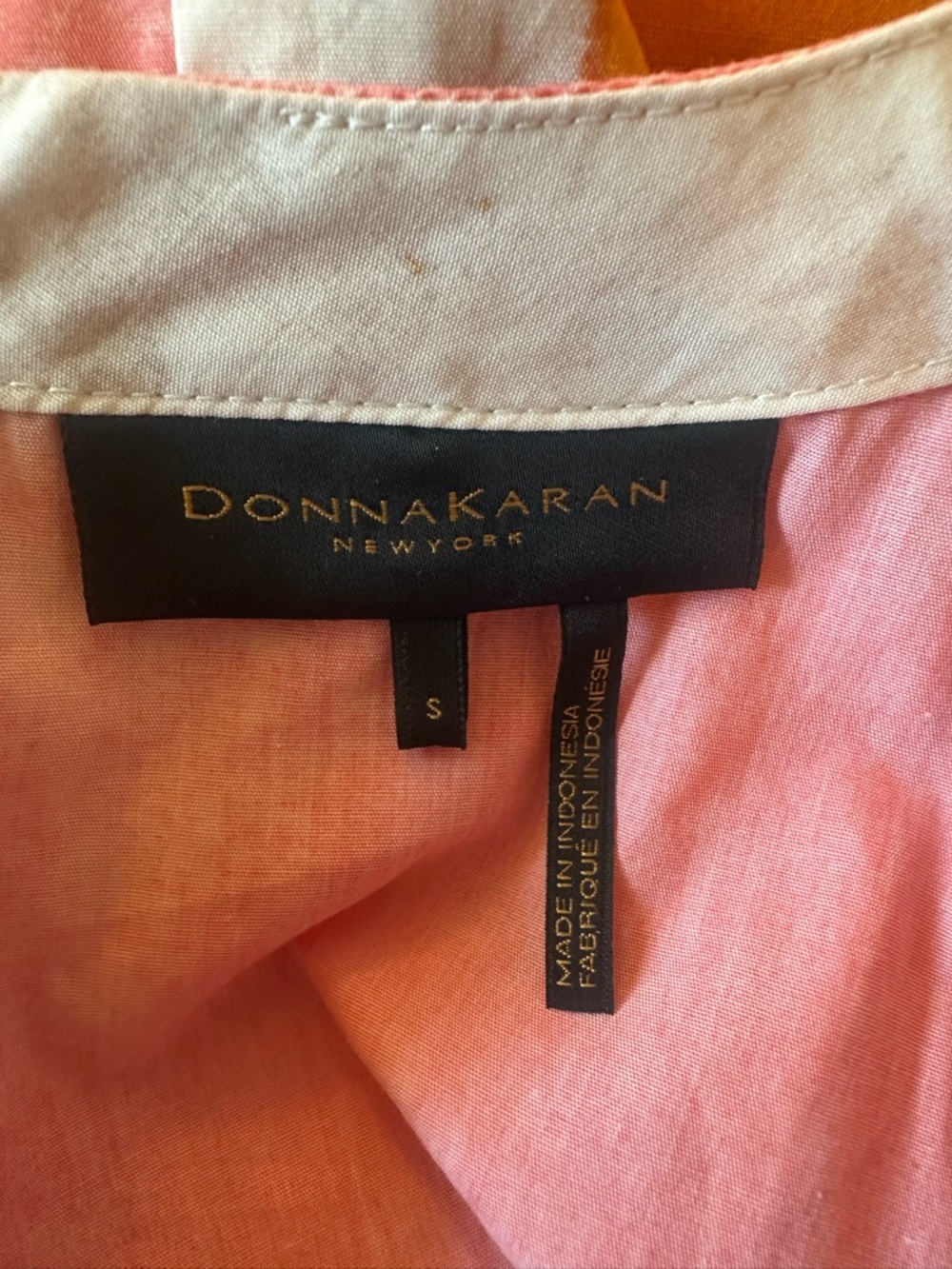 Donna Karan City Art abstract short sleeve blouse size small - Picture 8 of 9